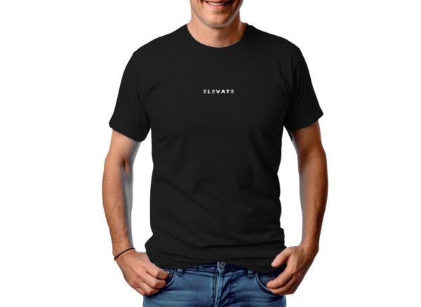 Cotton T-Shirt Relax Fit - Black Color - Image 2