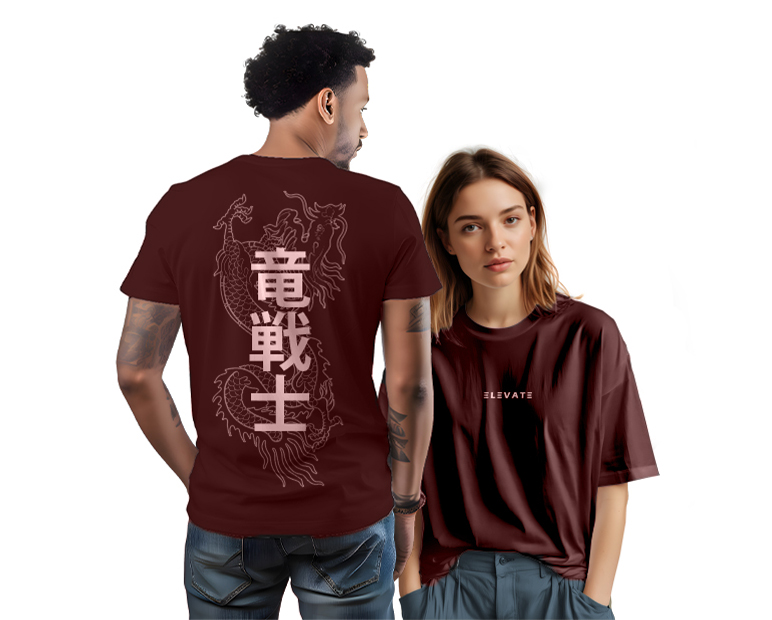 Dragon Warrior Radium T-Shirt - Wine Red